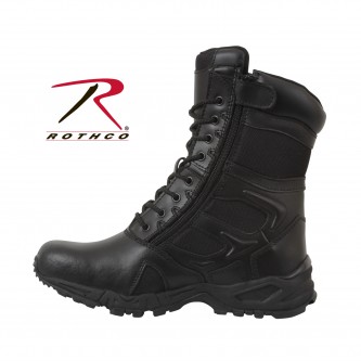 5358-11 ROTHCO FORCED ENTRY BLACK SIDE ZIP BOOT/ 8
