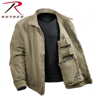 53877-4X Concealed Carry Tactical Military Jacket Rothco 3 Season [Khaki,4X-Large] 