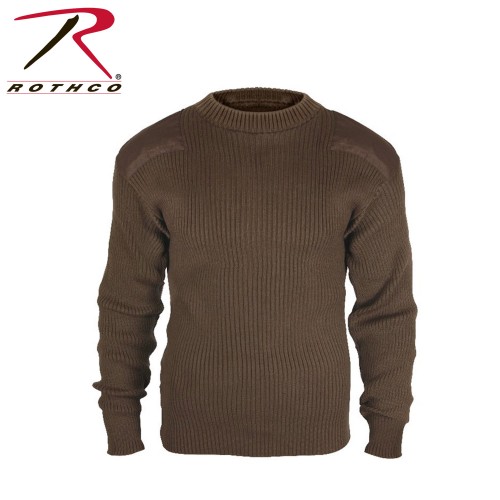 Rothco 5415-M Brand New Brown Military Army Commando Crew Neck Acrylic Sweater[Medium] 