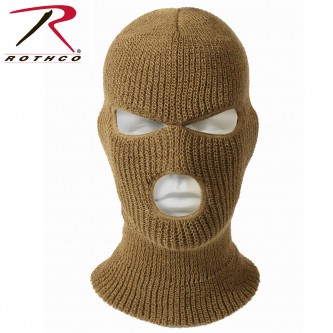 Rothco 5439 Coyote Brown Military Three Hole Acrylic Cold Weather Face Mask