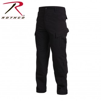 5455-S Rothco Army Combat Camouflage Rip Stop Uniform Made To Military Specs[Black BOTTOMS,Small] 
