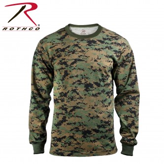 5494-L  Rothco Woodland Digital Camo Long Sleeve Tactical Military T-Shirt[L] 