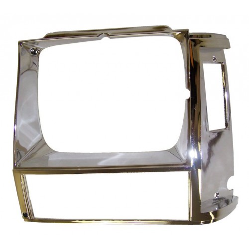 Headlamp Bezel Chrome Left for Jeep Cherokee XJ 1984-1990 55002245 Crown