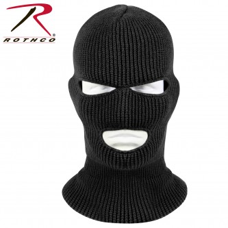 Rothco 3 Hole Acrylic Face Mask, Black