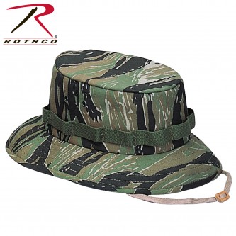 5539-L Camouflage Military Style Vented Jungle Hat Rothco[Tiger Stripe,L]