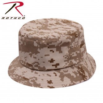 55501-L/XL Classic Style Camouflage Military Fishing Bucket Hat Rothco[Desert Digital Camo,L/XL] 