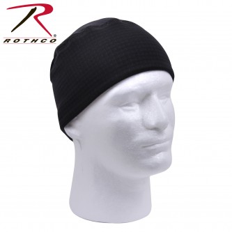 5571 Grid Fleece Watch Cap Black Rothco 5571 Cold Weather Hat 
