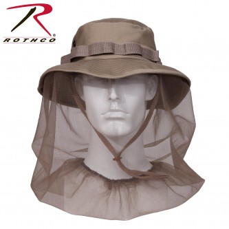 5583-7.25 Boonie Hat With Mosquito Netting Rothco [Khaki,7.25]