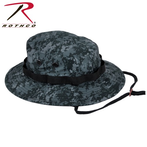 55830-7 Rothco Wide Brim Military Camo Hunting Camping Bucket Boonie Hat[7,Midnite Digital Camo]