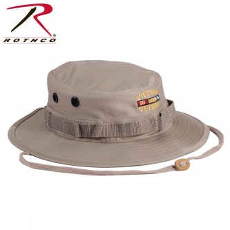 55938-7.5 Vietnam Veteran Embroidered Military Style Boonie Hat Rothco[Khaki,7.5] 