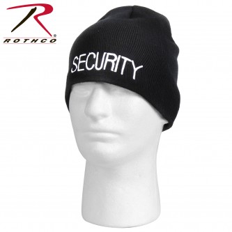 56560 Black Security Embroidered Skull Cap Beanie Rothco 56560