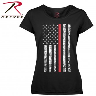 Rothco Womens Thin Red Line Longer T-Shirt 