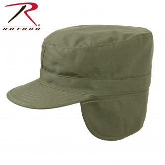 Rothco 5712-7.75 Olive Drab With Ear Flaps Military Patrol Fatigue Cap[7.75] 