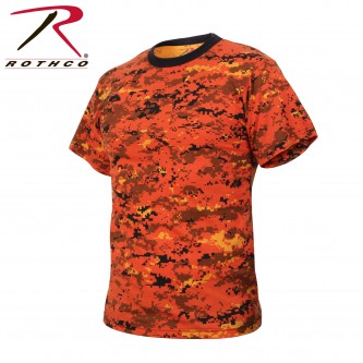 5737-3X Rothco Camo Military Style Digital Camouflage T-Shirt[Orange Digital Camo,3X-Large]