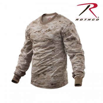 5742-m Rothco Desert Digital Camo Long Sleeve Tactical Military T-Shirt[M]