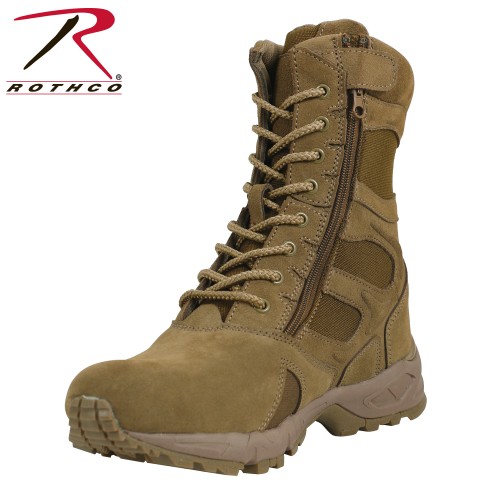 Rothco Forced Entry AR 670-1 Coyote Side Zip Boot