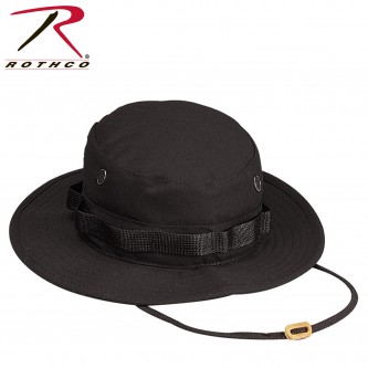 Rothco 5819/7.75 Brand New Military Rip-Stop Black Boonie Hat[7.75] 