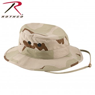 5824-7.25 Rothco Tri Color Desert Camouflage Rip Stop Military Camping Boonie Hat[7.25]