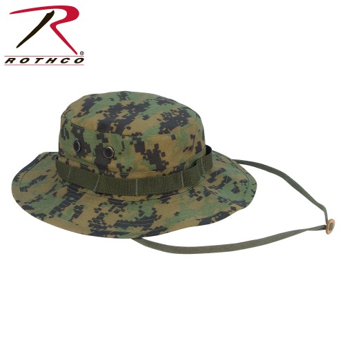 5827-6.75 Rothco Wide Brim Military Camo Hunting Camping Bucket Boonie Hat[6 3/4,Woodland Digital Ca