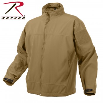 5862 Rothco Coyote Brown Lightweight Covert Ops Soft Shell Waterproof Jacket Size Large
