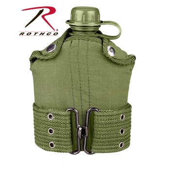 Rothco G.I. Type Plastic Canteen & Pistol Belt Kit