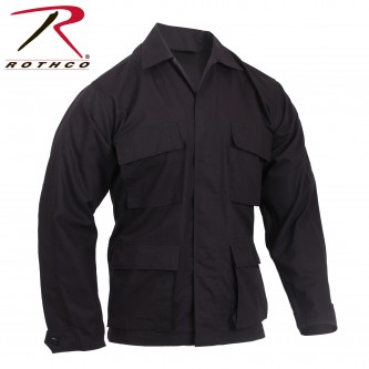 Rothco 5920-l NEW Black Military Style BDU Polyester/Cotton Fatigue Shirt[Large] 