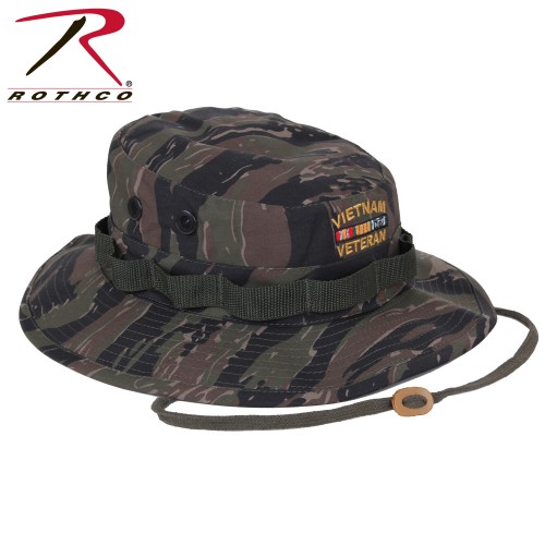 5932-7.5 Vietnam Veteran Embroidered Military Style Boonie Hat Rothco[Tiger Stripe,7.5] 