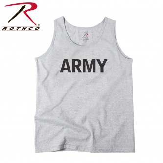 60080-S Rothco Military Gray Physical Training Tank Top[S,Army] 