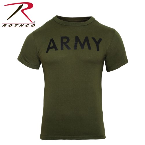 60138-3x Rothco Military Olive Drab Short Sleeve Physical Training T-Shirt[3XL,Army] 
