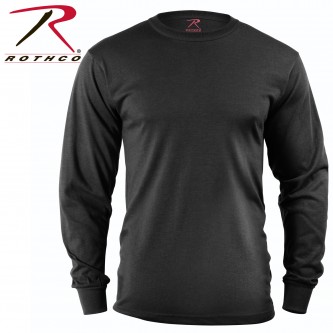 Long Sleeve T-Shirt Black Tactical Military Rothco