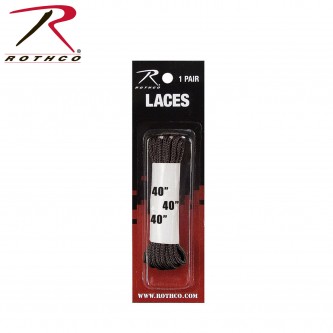 6061 Rothco Black Shoe Boot Laces Pair Various Length[40