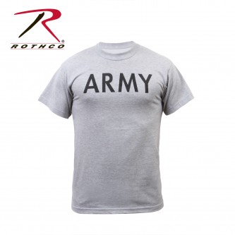 Rothco Military Gray Short Sleeve Physical Training T-Shirts[3XL,Army] 6109-3X 