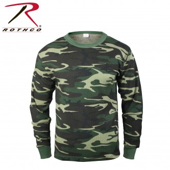 6201-3x Rothco Military Thermal Knit Cold Weather Long John Underwear[Woodland Camo Top,3X-Large] 