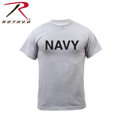 60010-XL Rothco Military Gray Short Sleeve Physical Training T-Shirts[XL,Navy] 