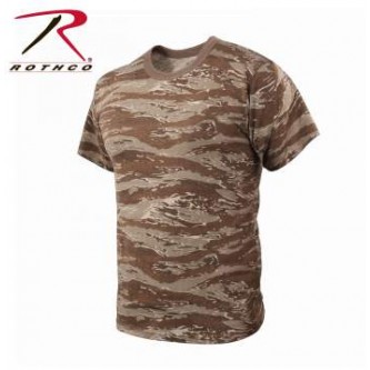 61090-M Rothco Military Style Tiger Stripe Camouflage T-Shirt[Desert Tiger Stripe,Medium] 