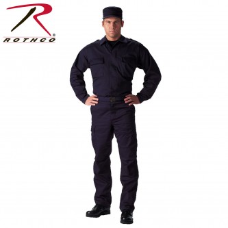 6111-2X Rothco 6110 Navy Blue Military Tactical Gear BDU Epaulet Uniform Fatigue Shirt[XX-Large] 