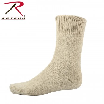 6113 Rothco GI Style Heavyweight Cold Weather Thermal Boot Sock MADE IN USA[Khaki] 