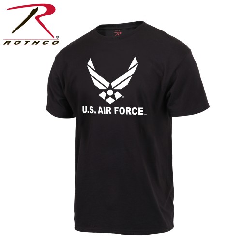 61620-L US Air Force Wing Emblem T-Shirt Mens Black Military T-Shirt Rothco 61620 [Large] 