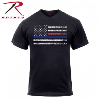 Rothco Thin Blue Line & Thin Red Line T-shirt