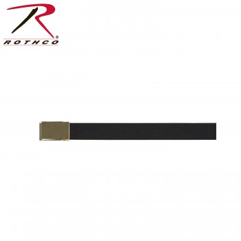Rothco 6170-blk/gld Military Web Belt With Flip Buckle (54