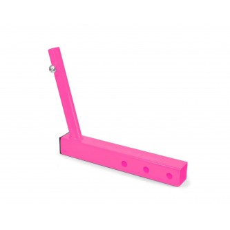 Hitch Mounted Single Flag Holder Kit, Powder Coated Hot Pink. Made in the USA.
