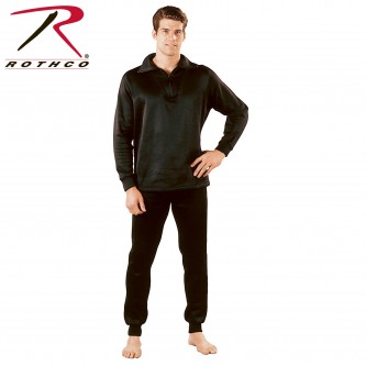 6249-2X Rothco Extreme Cold Weather Polypropylene Long John Underwear With Crew Neck[Black Bottoms,2