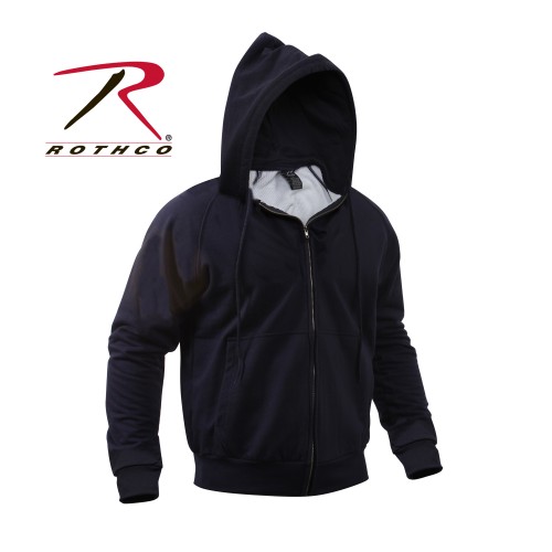 6260-BLK-M Rothco Thermal Lined Military Camo Hoodie Zipperred Sweatshirt[Black,M]
