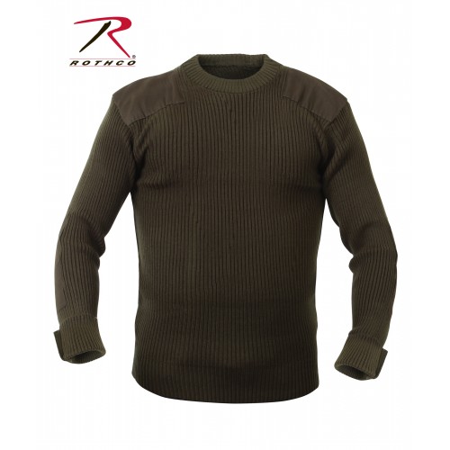 Rothco  6357-BLK 2X  New Black Military Style Acrylic Tactical Commando Crewneck Sweater[Blacks,2X-L