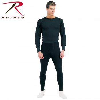 63635-2X Rothco Military Thermal Knit Cold Weather Long John Underwear[Black Top,2X-Large] 