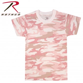Rothco Military Camouflage KIDS Short Sleeve Camo T-Shirt[S,Baby Pink Camo] 6397-S 