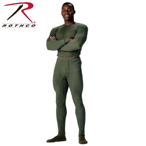 6442-L Rothco Military Thermal Knit Cold Weather Long John Underwear[Olive Drab Bottom,Large] 