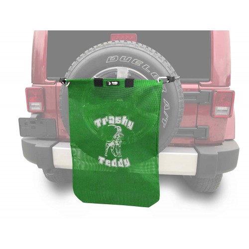 Trashy TeddyÂ®, Green, TrashyÂ® Teddy Logo in White.  Made in the USA. Fits the Jeep JK Wrangler.