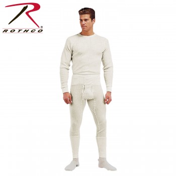 6447-2X Rothco Military Thermal Knit Cold Weather Long John Underwear[Natural Top,2X-Large] 