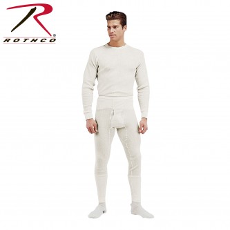 6454-M Rothco Military Thermal Knit Cold Weather Long John Underwear[Natural Bottom,Medium] 